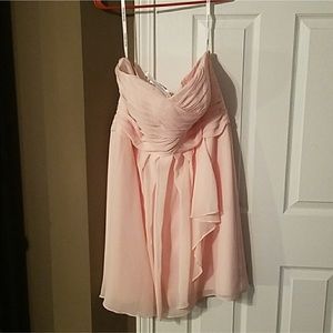 David’s Bridal Blush Pink Strapless Dress